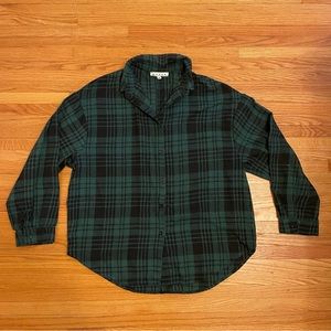 Hyfve Green & Black Oversized Flannel | Size Large